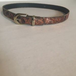 Fabric belt with rose gold sparkles. Size S